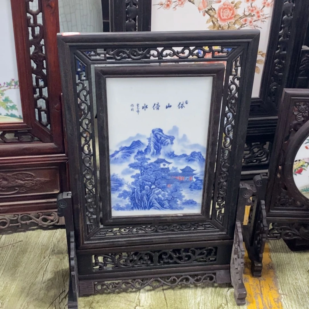 瓷片45*30 景德镇瓷板画柴窑烧制