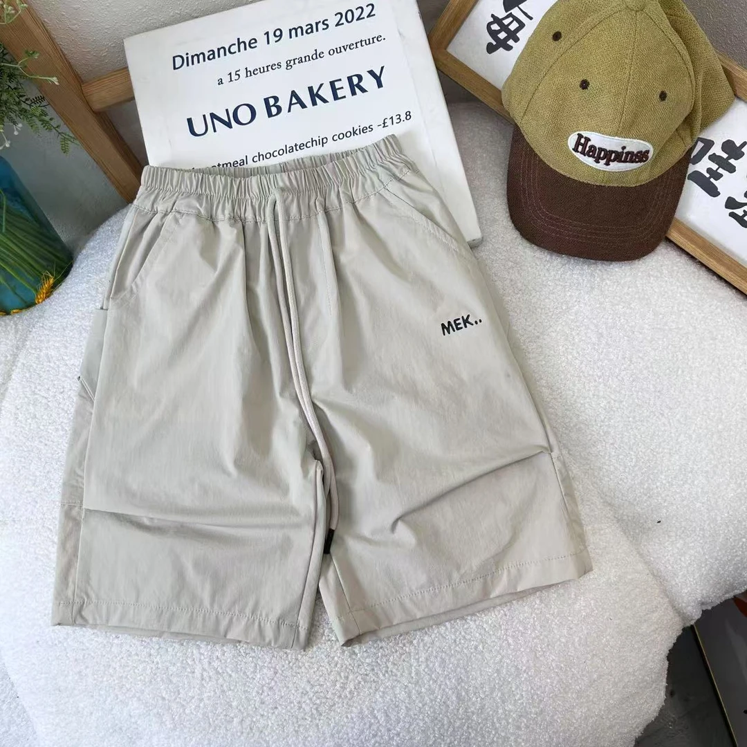 【LAOHE】KZ-24060 杏色 男童休闲速干短裤 休闲时尚 儿童裤子