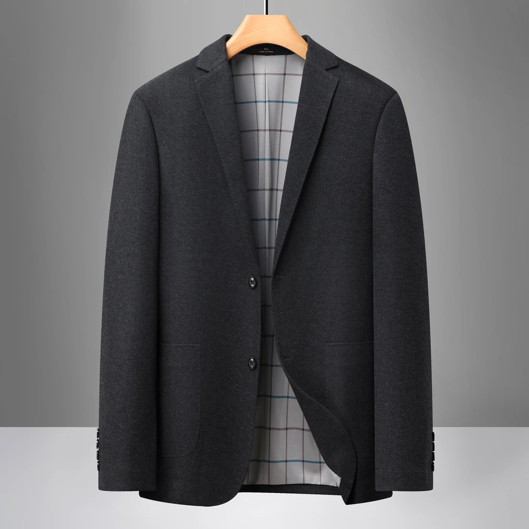 combo/康博大码男士秋季常规款商务暗纹时尚休闲不褪色水洗西服