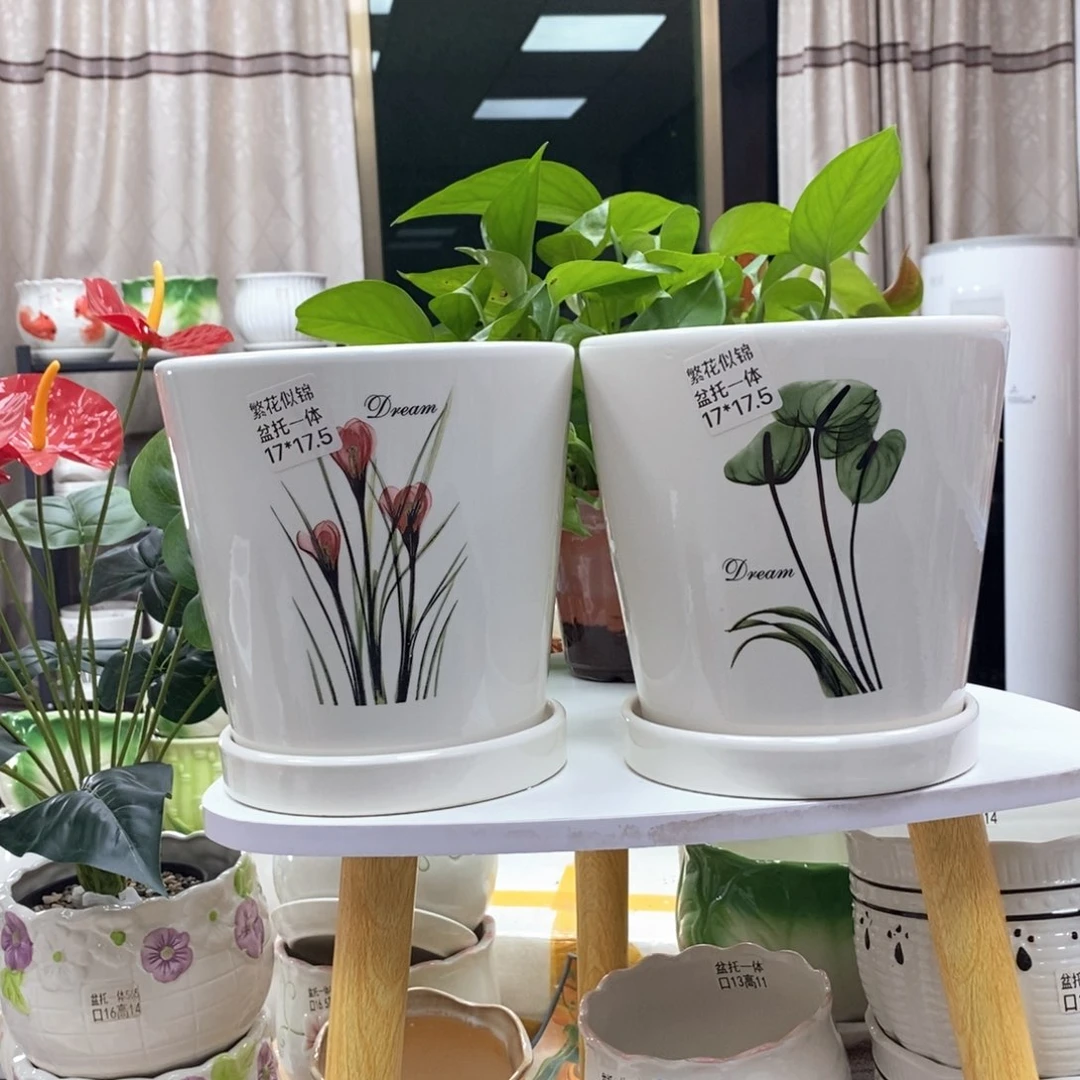 @陶瓷花盆@@繁花似锦