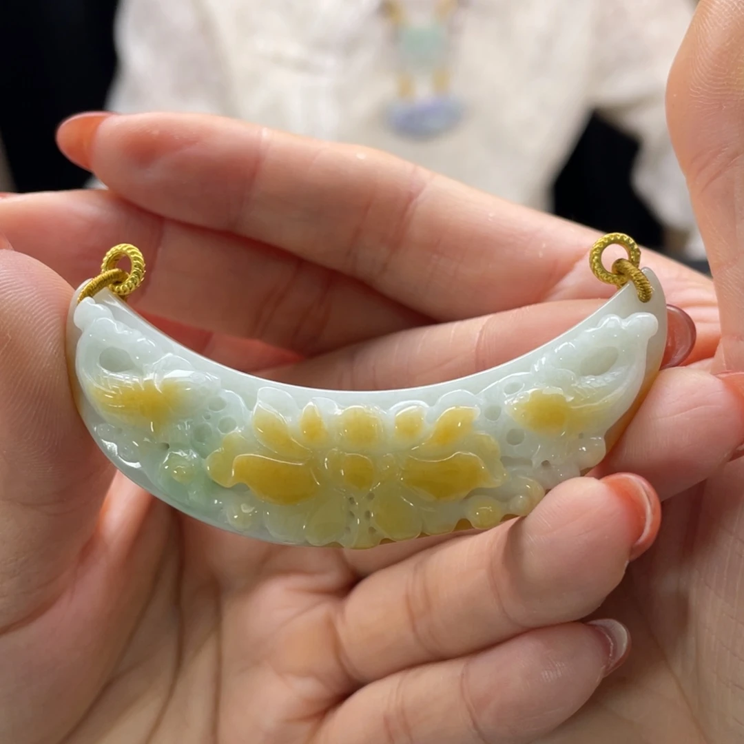 翡翠未镶嵌颈饰代编织