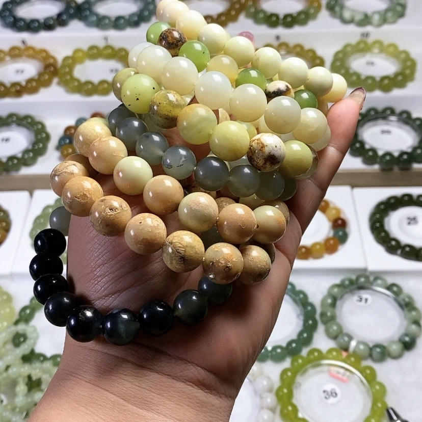 【闪购商品】未镶嵌岫玉手链Y*。