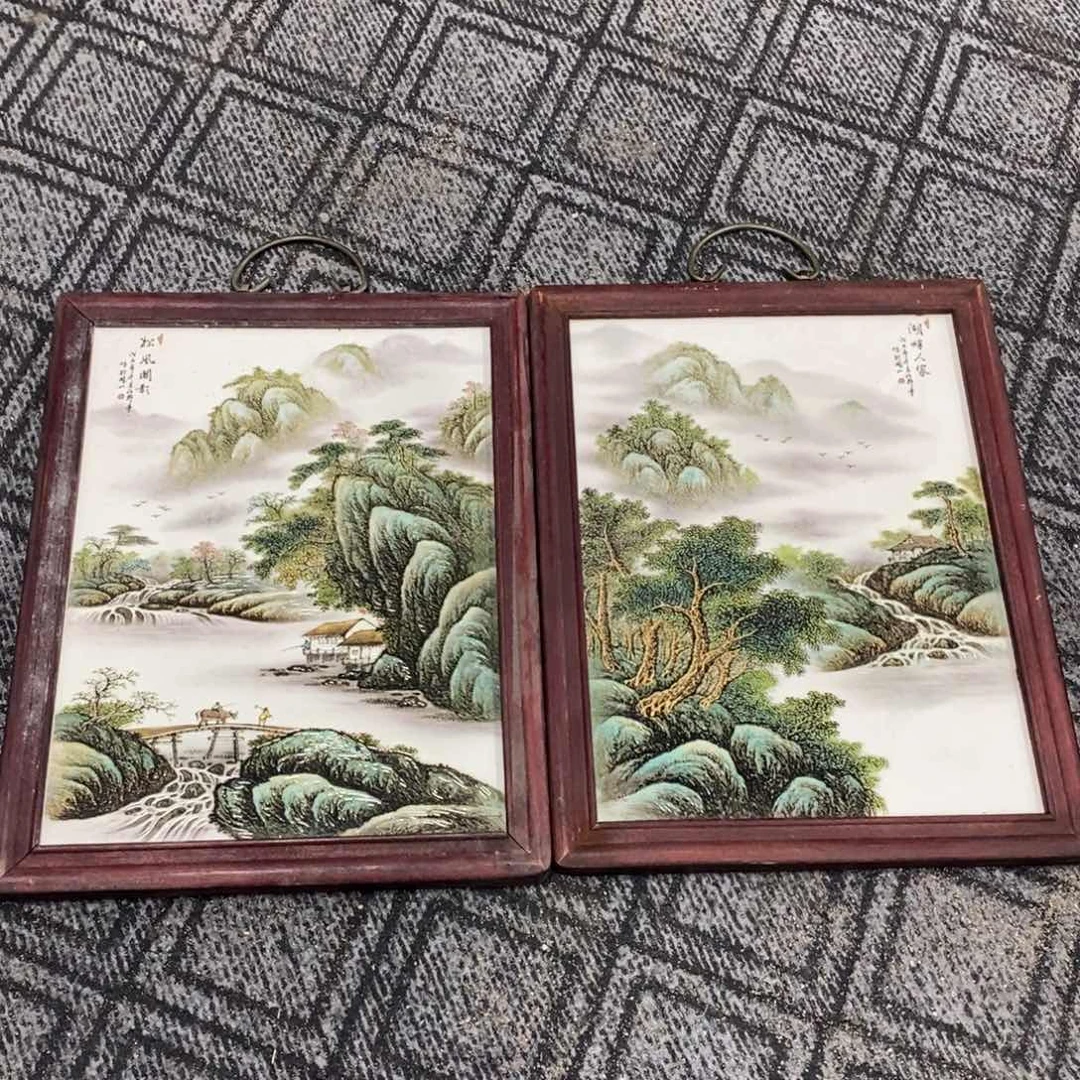 瓷片景德镇瓷板画柴窑烧制