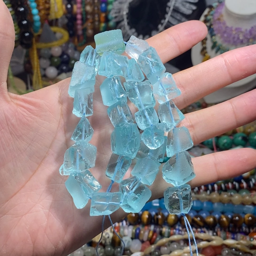 未镶嵌，海蓝随行15mm，石英质玉