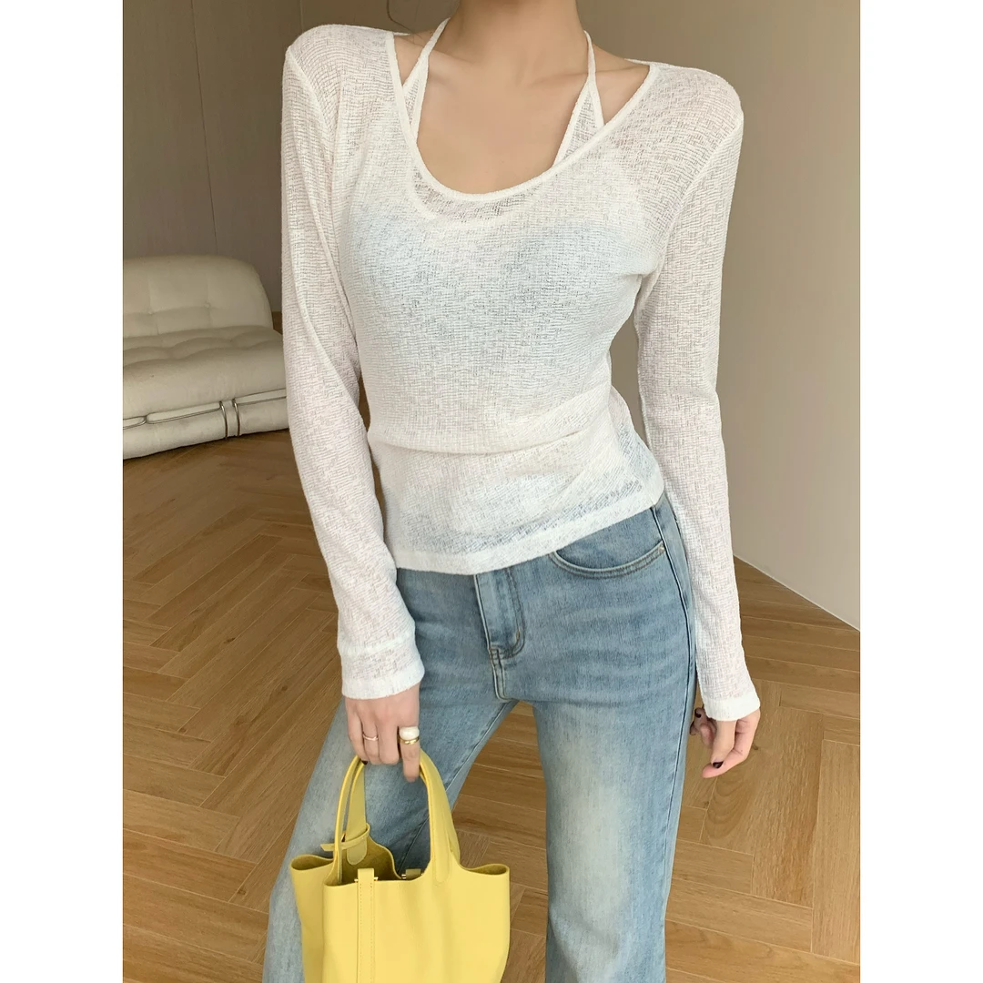 JIJINQI时尚气质百搭休闲修身2025春夏新款针织衫上衣JD01SZPT910