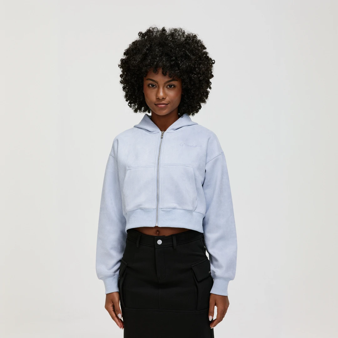 BONELESS短款连帽开衫卫衣外套