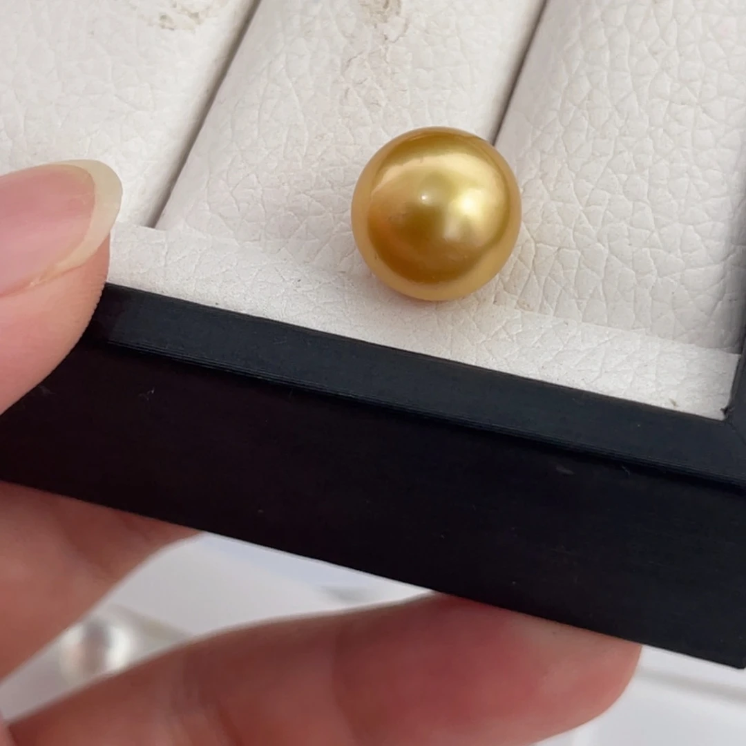 未镶嵌金珠单珠12-13m m海水珍珠