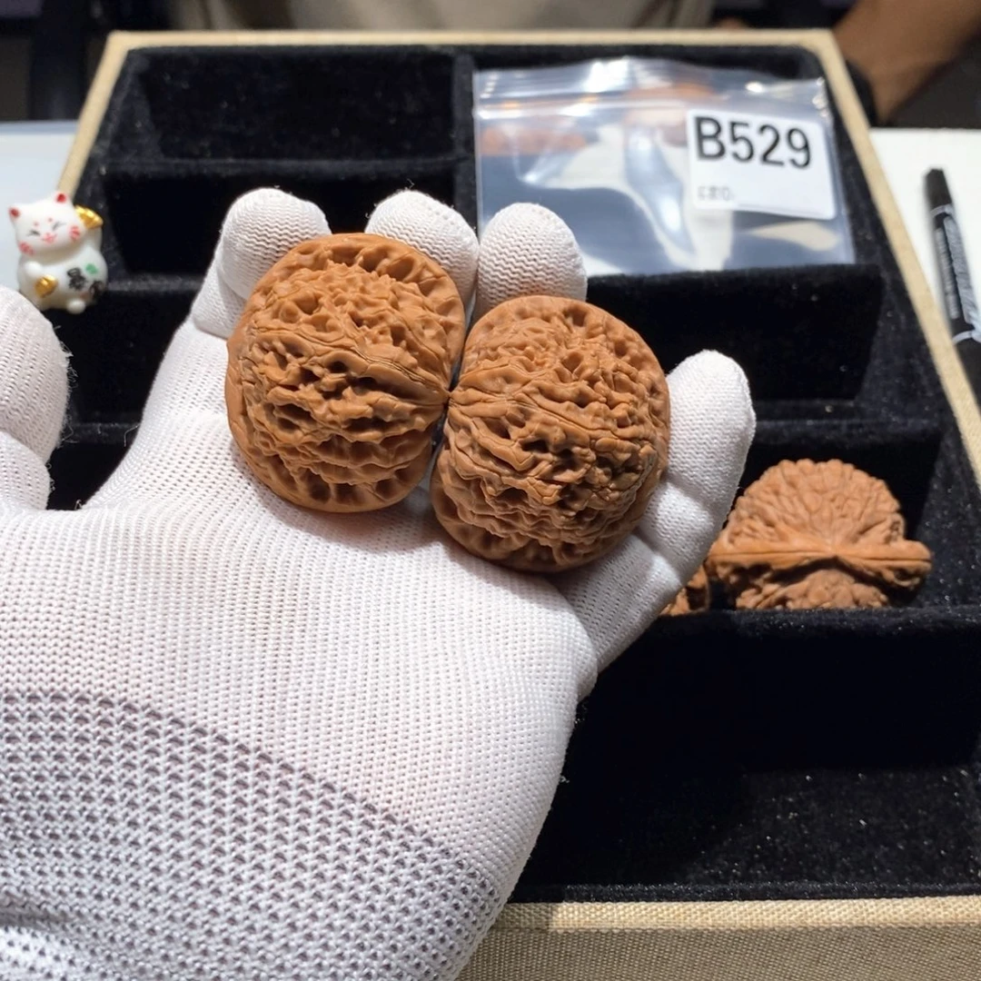 文玩核桃手串B529水龙纹46（修）非定向