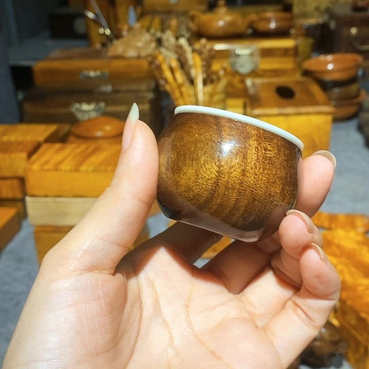 金丝楠阴沉木茶杯