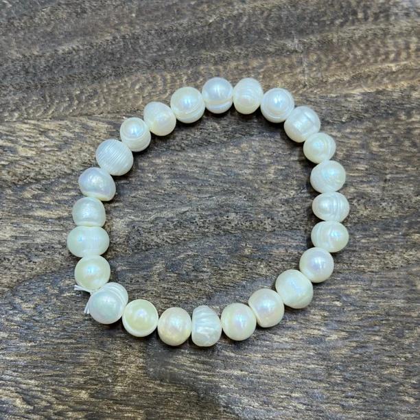 5806-天然淡水古法螺纹珍珠手链多样性发一件8-9mm