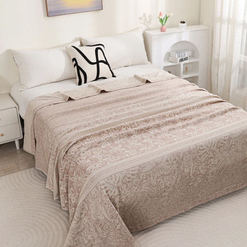 【DADONG·智慧屋花型随机】220*240罗布麻纱布轻奢多功能可机洗