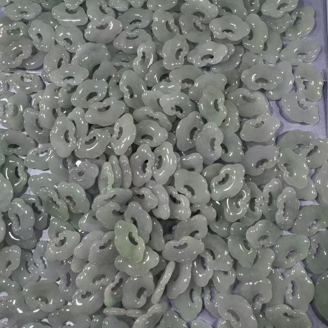 天然a货翡翠祥云如意锁吊坠-c302—多样性发一件