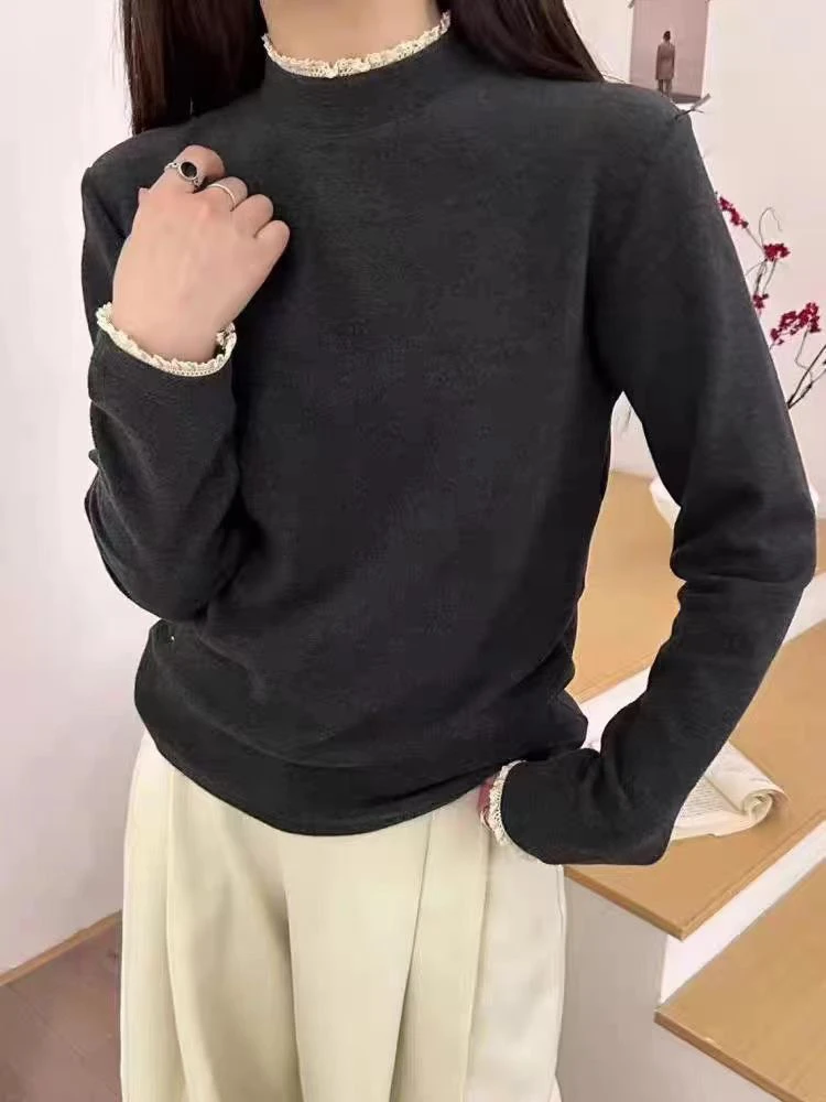 加绒加厚保暖德绒衫冬季新款大码