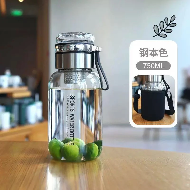 玻璃杯大容量水杯茶水分离泡茶水杯子高硼硅耐高温吨吨杯办公室