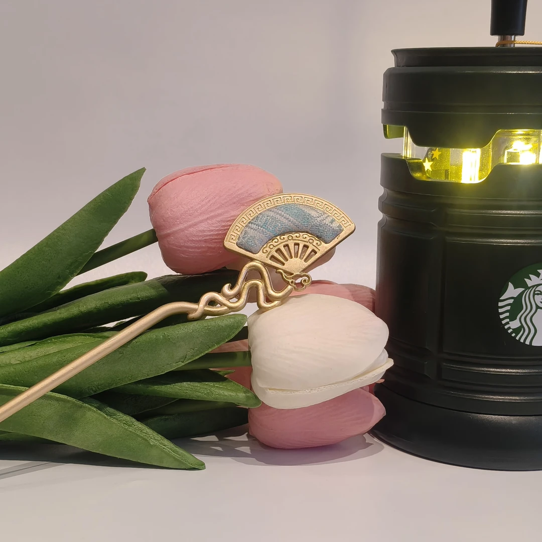 广西壮锦民族发簪民族风中国风复古发饰气质兰知春序壮锦饰品古风