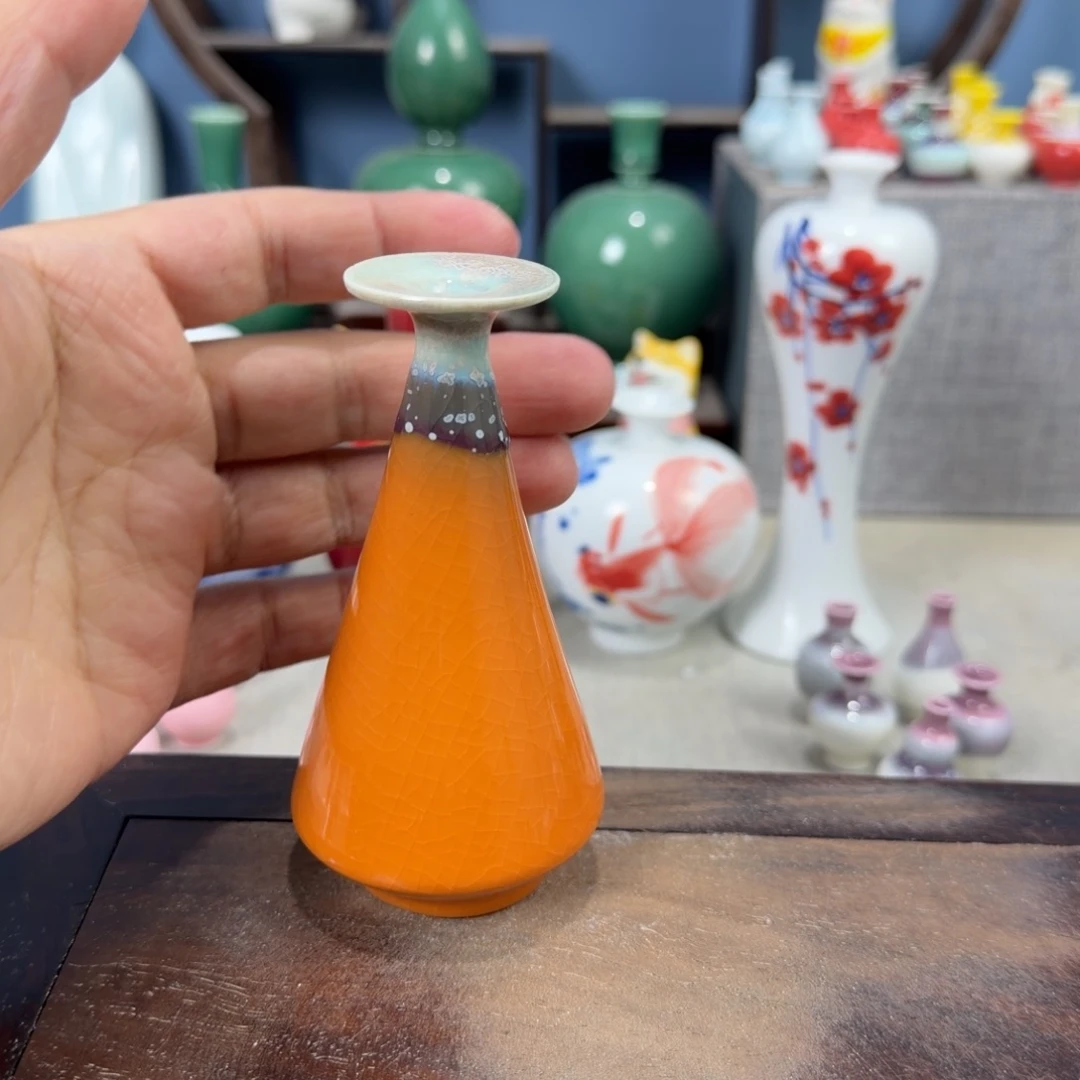 陶瓷手工小花器摆件