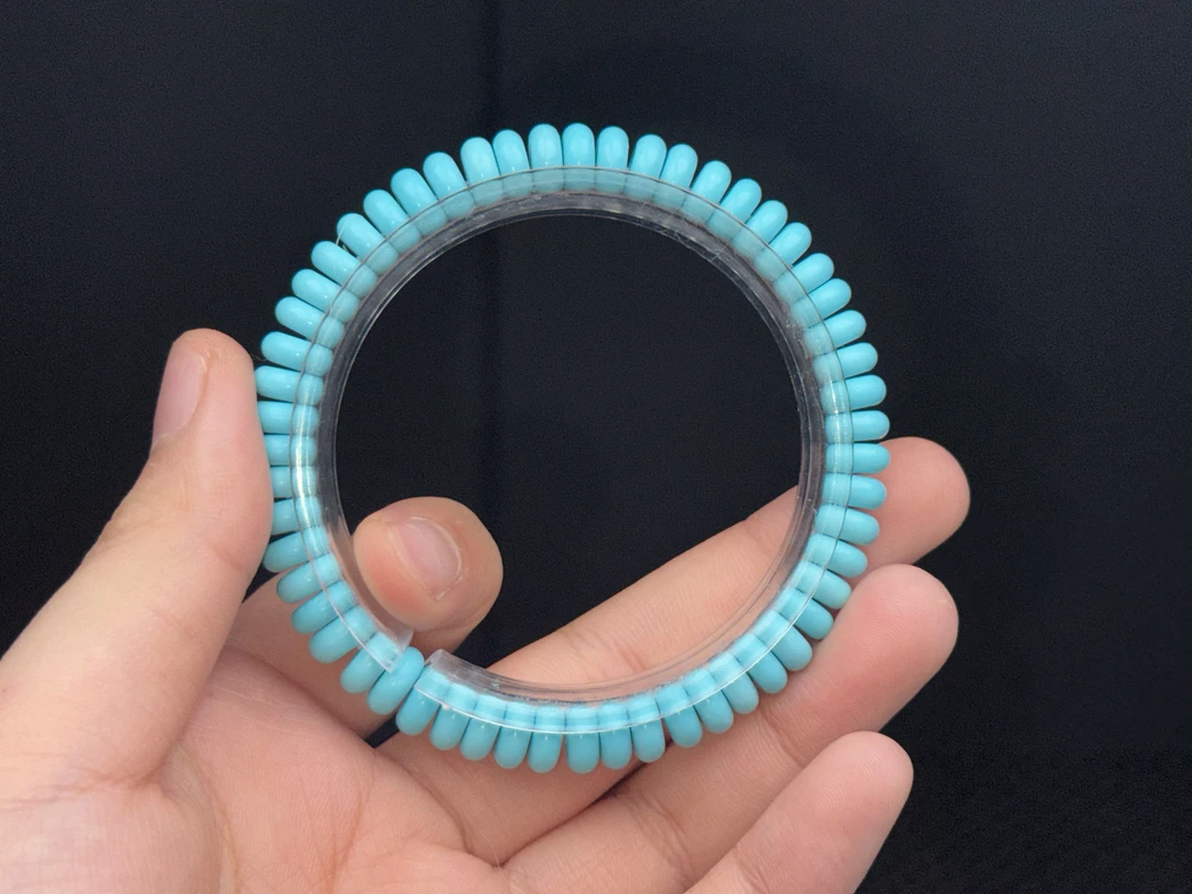 270天空蓝隔片手串 8mm