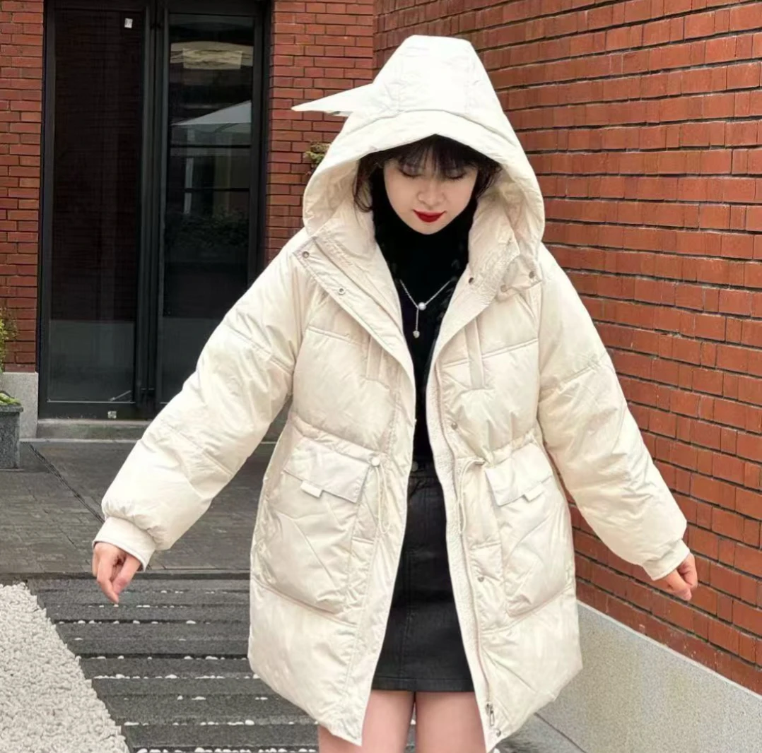 (收)新款大码D07羽绒服女生加厚韩版宽松百搭连帽外套女气质潮流