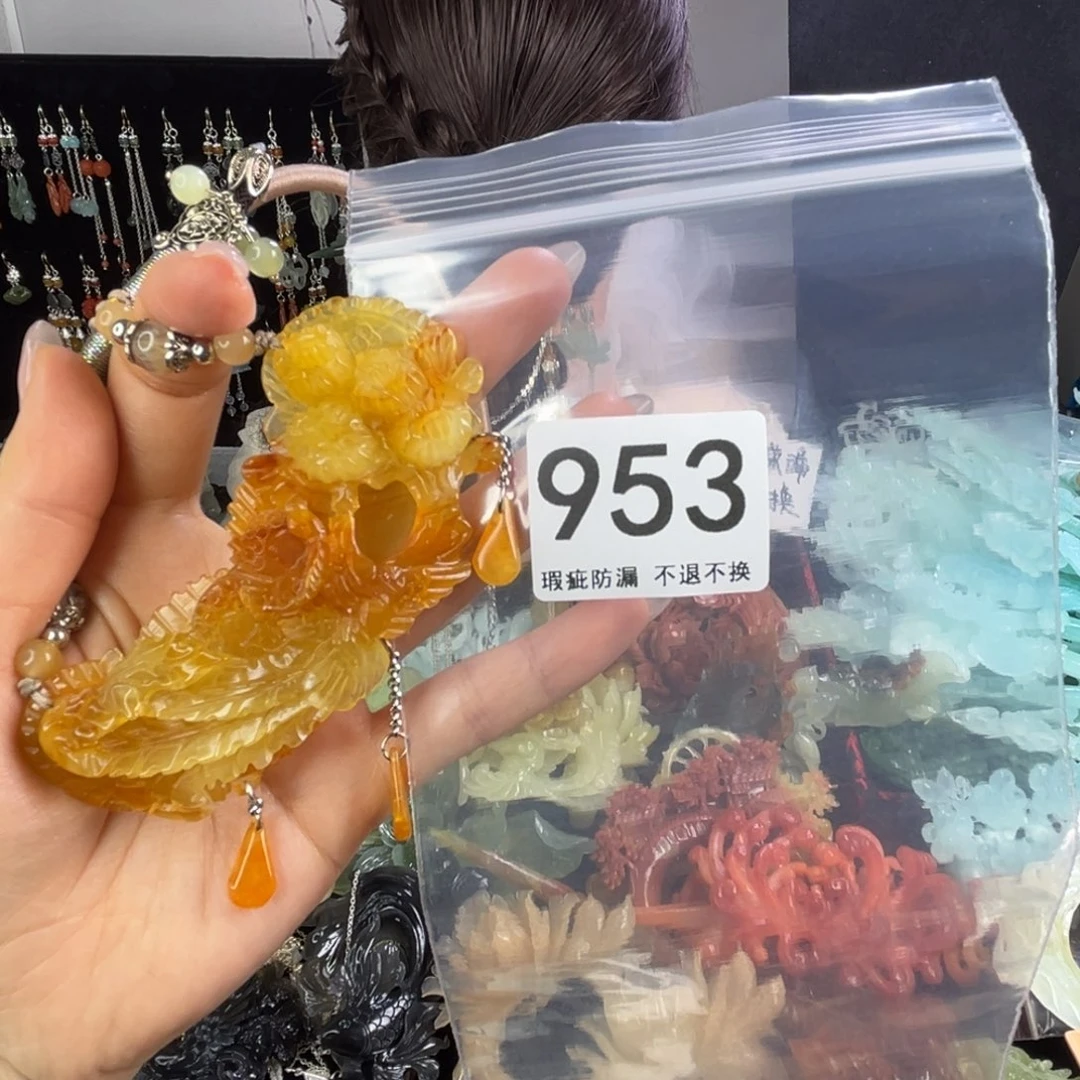 未镶嵌岫玉发饰小**黑