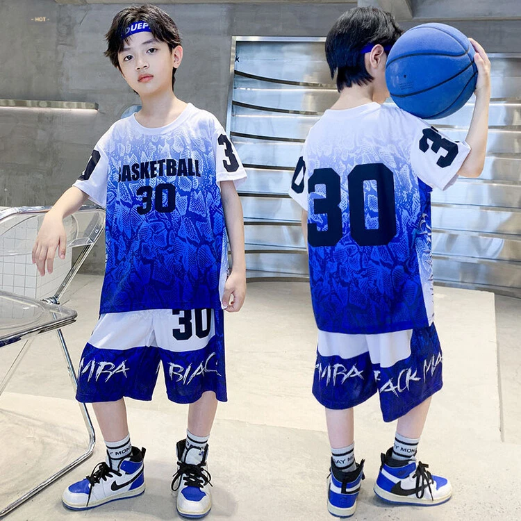 新款速干男童运动装潮酷篮球服夏季无袖裤子套装中大童