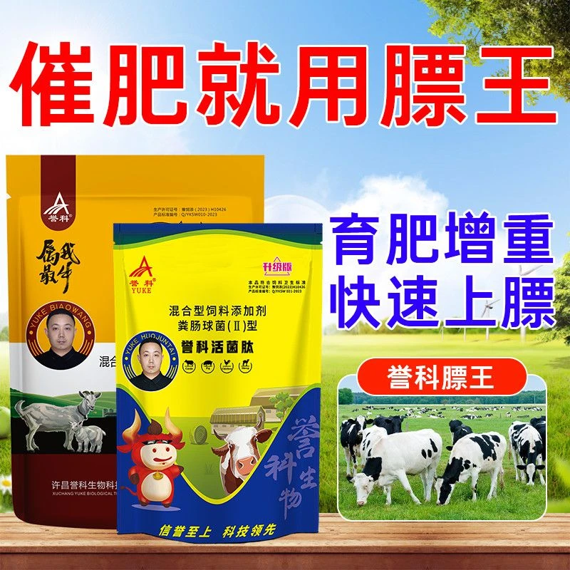 誉科膘王饲料添加剂批发活菌肽快速催肥增重拉骨架健脾开胃牛食用