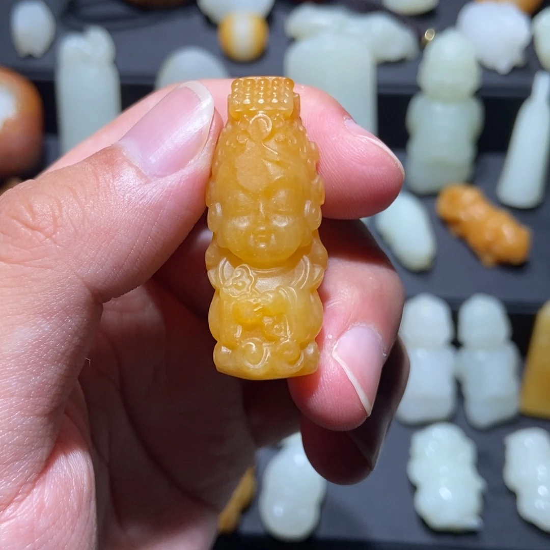 双***舞颈饰未镶嵌和田玉