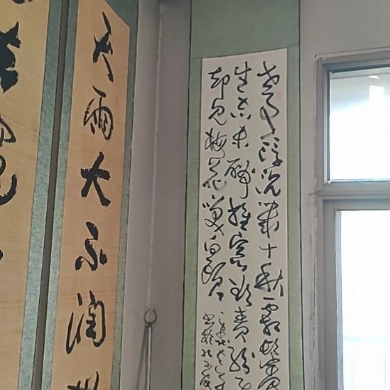 书法宋秉民。176X42。却见梅花笑白头