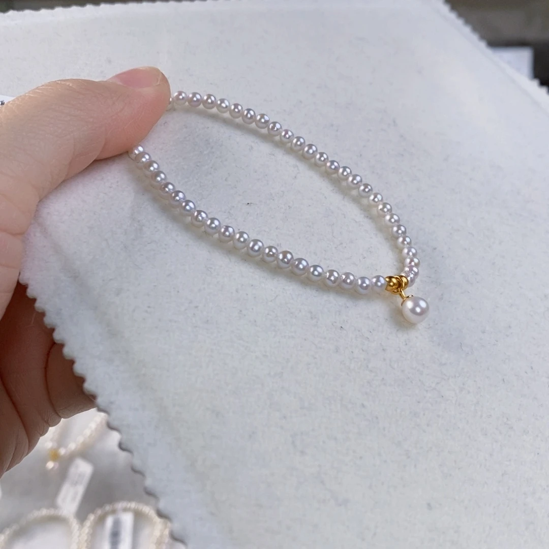淡水珍珠手绳银S925镶嵌