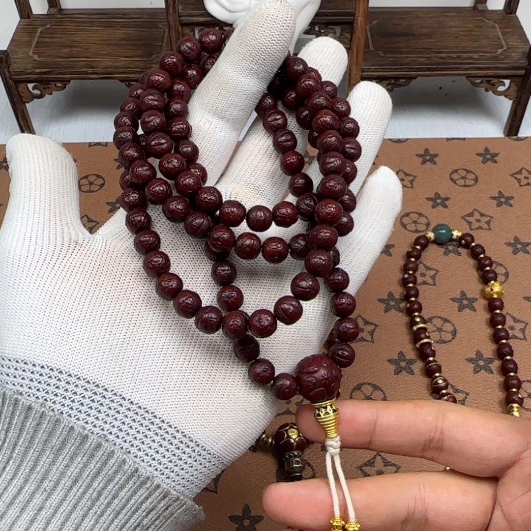 梨****凤眼菩提吊坠凤眼108脖挂8.8素串