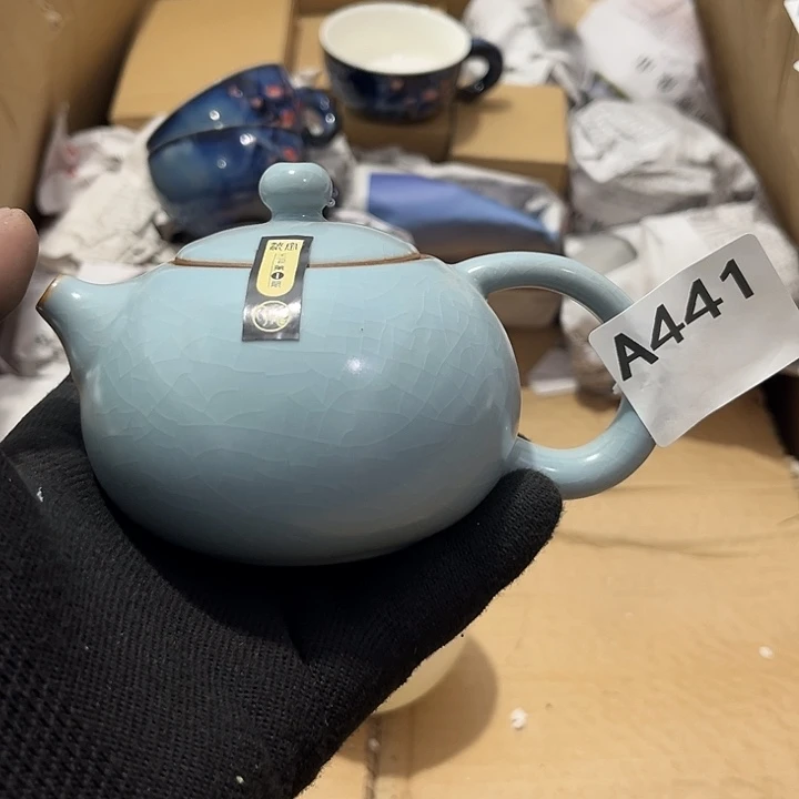 瓷片茶摆件工艺品摆件666