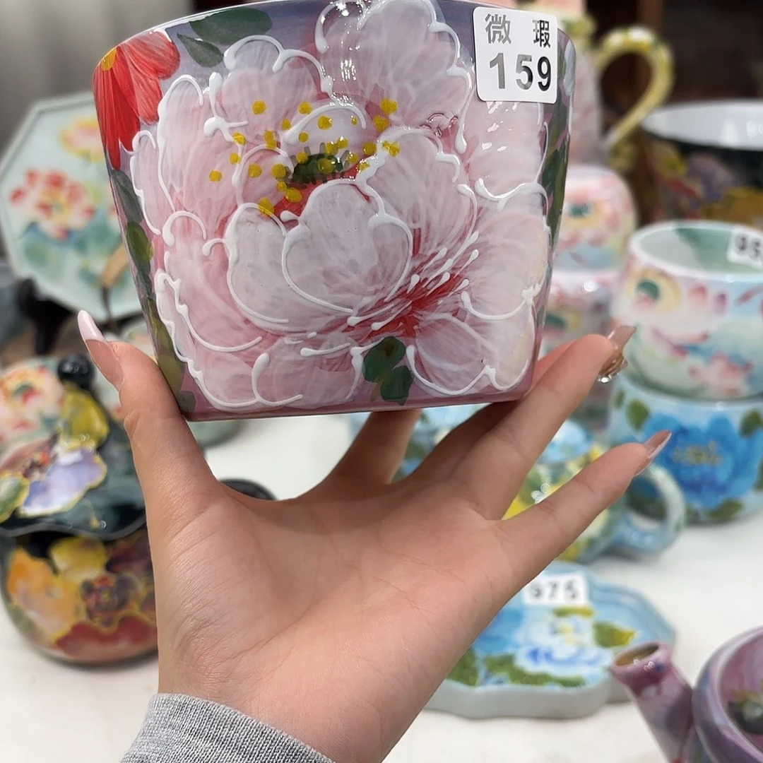 景德镇手绘高温釉下彩陶瓷茶具