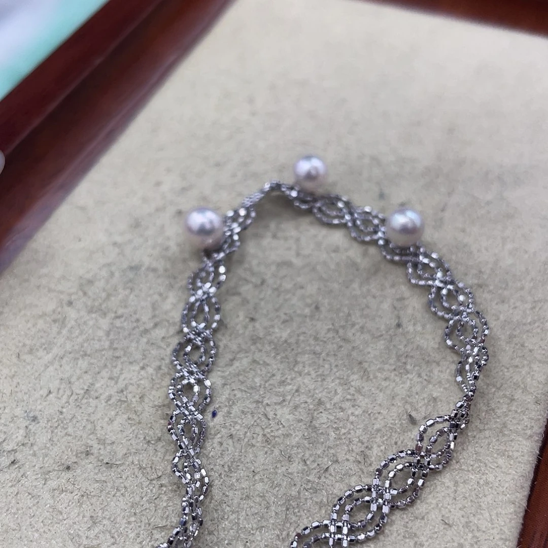 海水珍珠银S925镶嵌颈饰