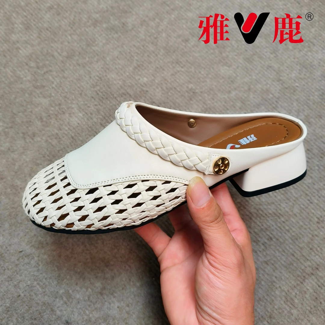 【雅鹿】夏季新款凉拖鞋女穆勒鞋舒适百搭透气软底两穿凉鞋