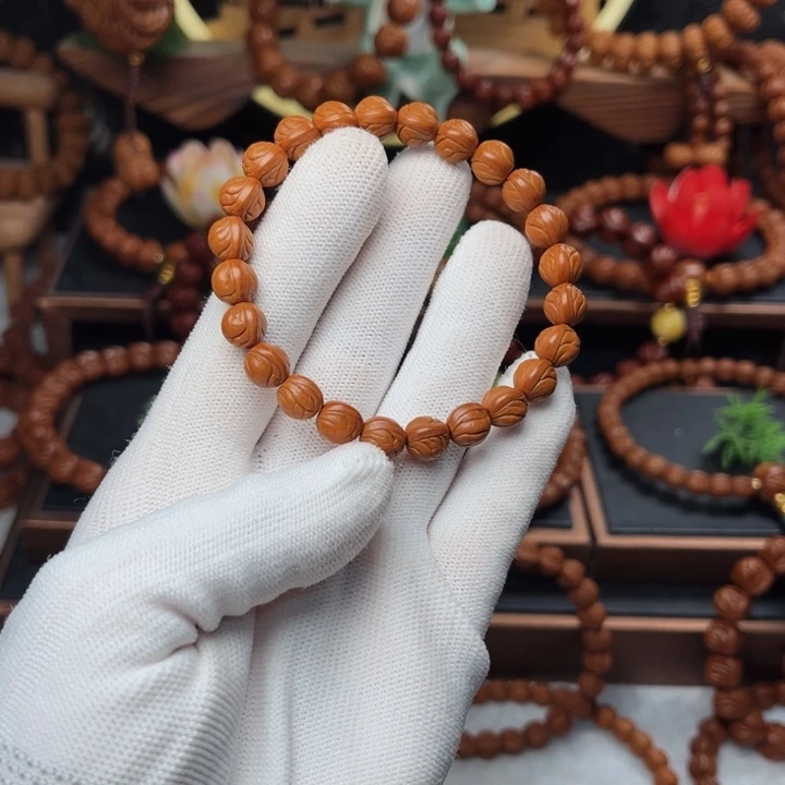 吊坠桃核A****t08玉龙脊顶货手串