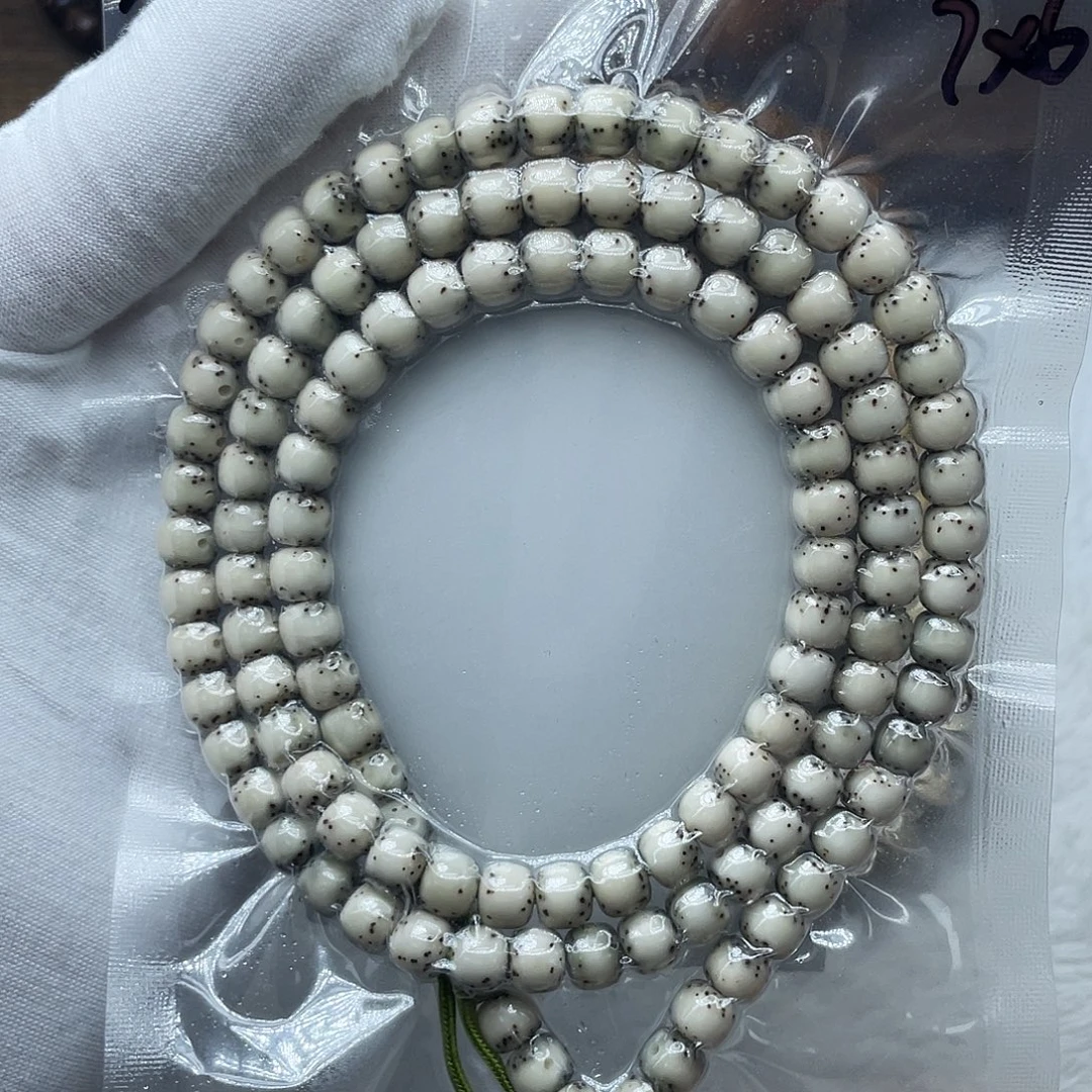 手串星月菩提原生态石玉7✖️6通体留白108长串