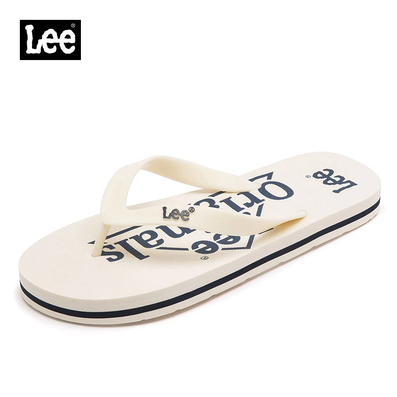 Lee防滑休闲轻便印花夏季人字拖潮流凉拖舒适户外男鞋男士软底