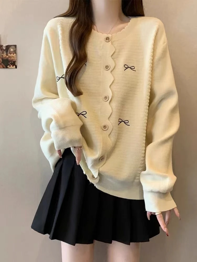 3858大码春装新款2025洋气针织衫上衣胖mm宽松显瘦毛衣开衫打底