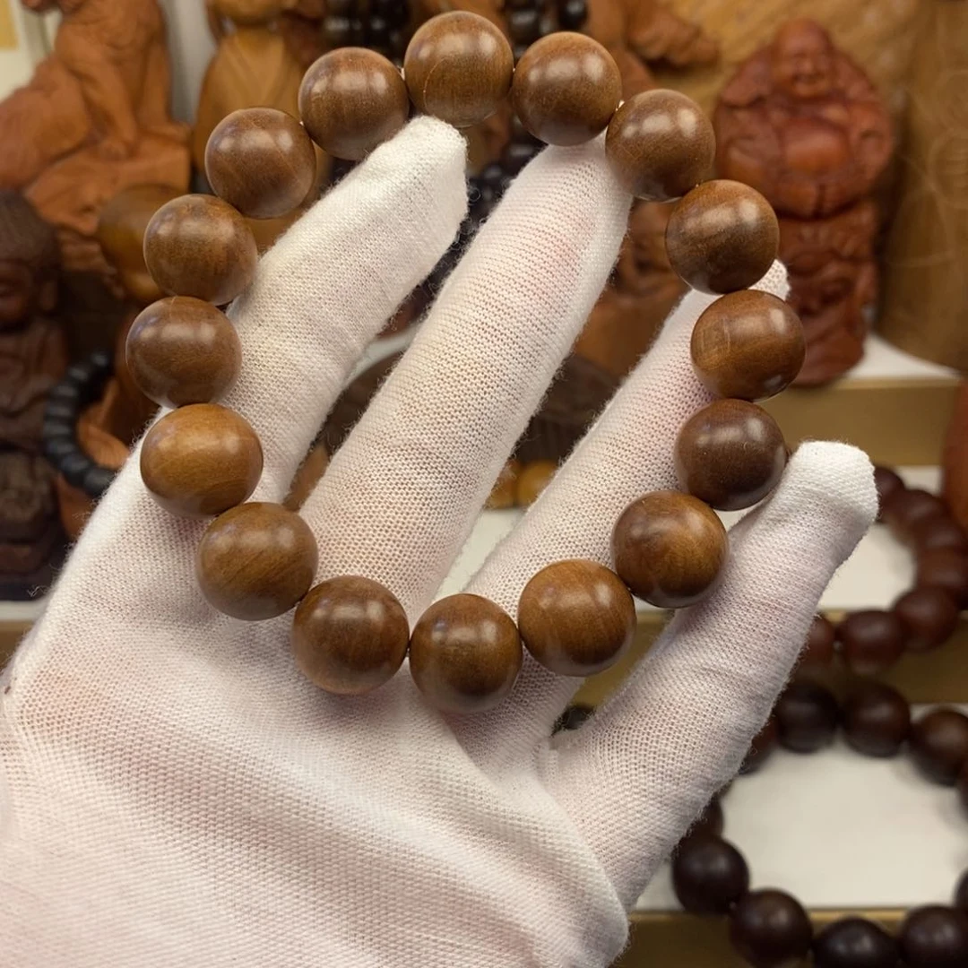 檀香木手串/手链老山檀红1.4奶香瑕疵