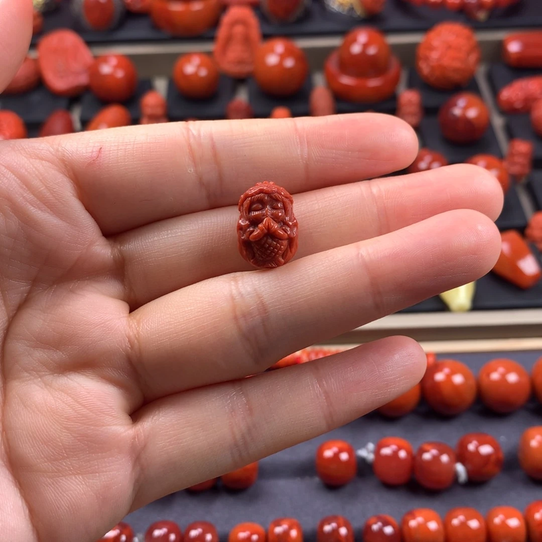 南红玛瑙未镶嵌美人鱼宝宝10.8MM