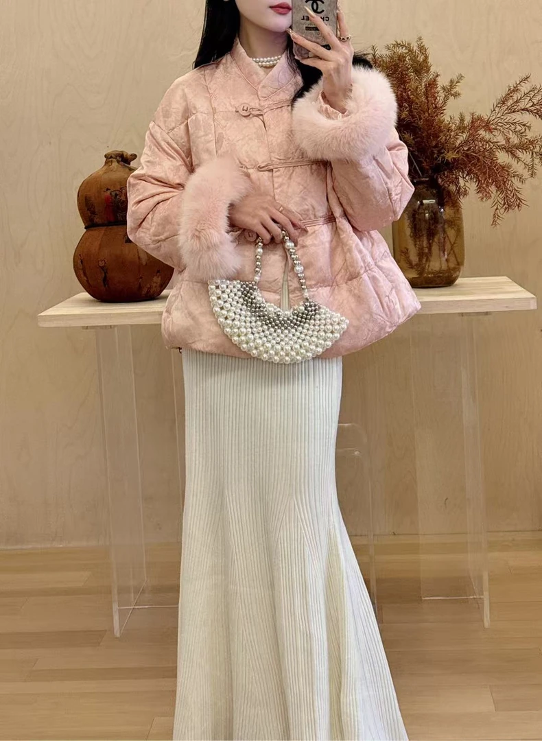 CK 1651新款新中式高质百搭羽绒外套