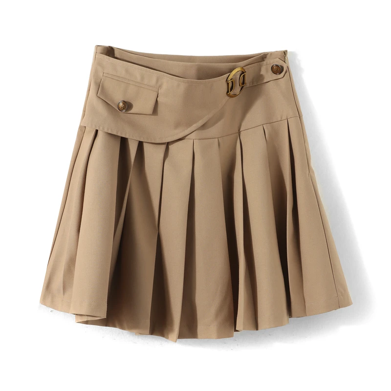 27559【依目系列】设计感百褶半身短裙4H331260D