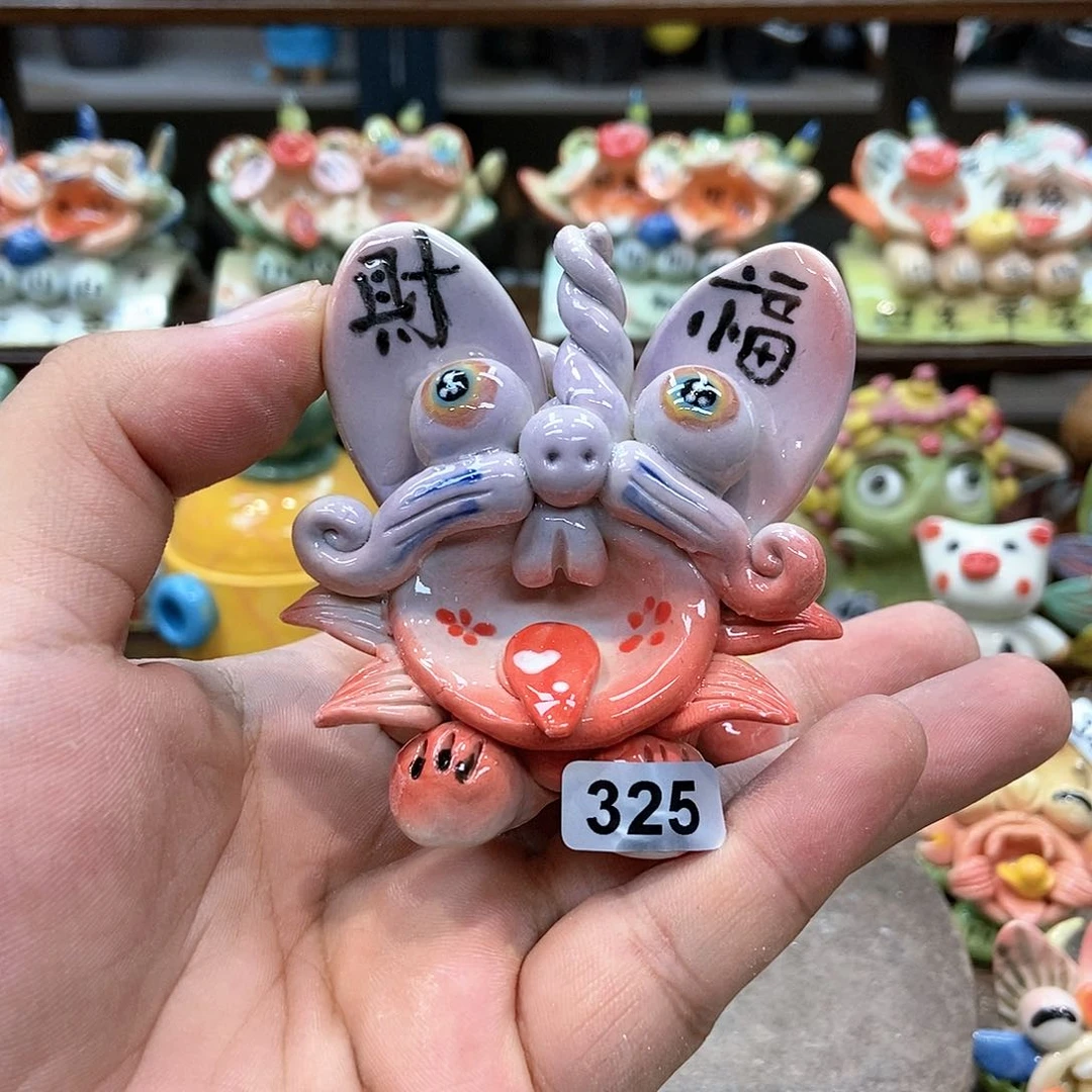 摆件直播间手工陶瓷摆件425