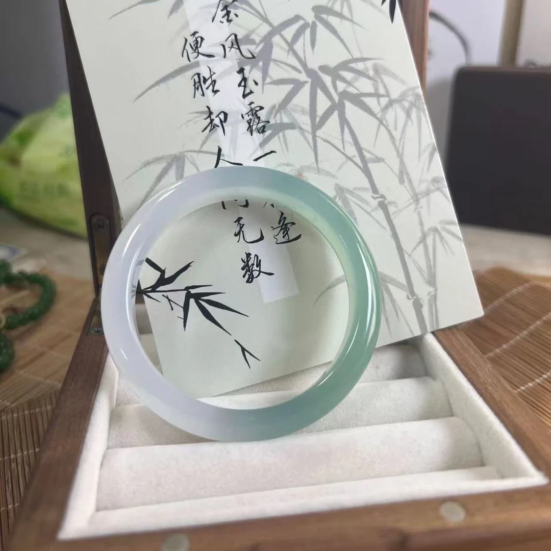 非金属玻璃手镯 渐变绿少女时尚甜美手镯 编号6095