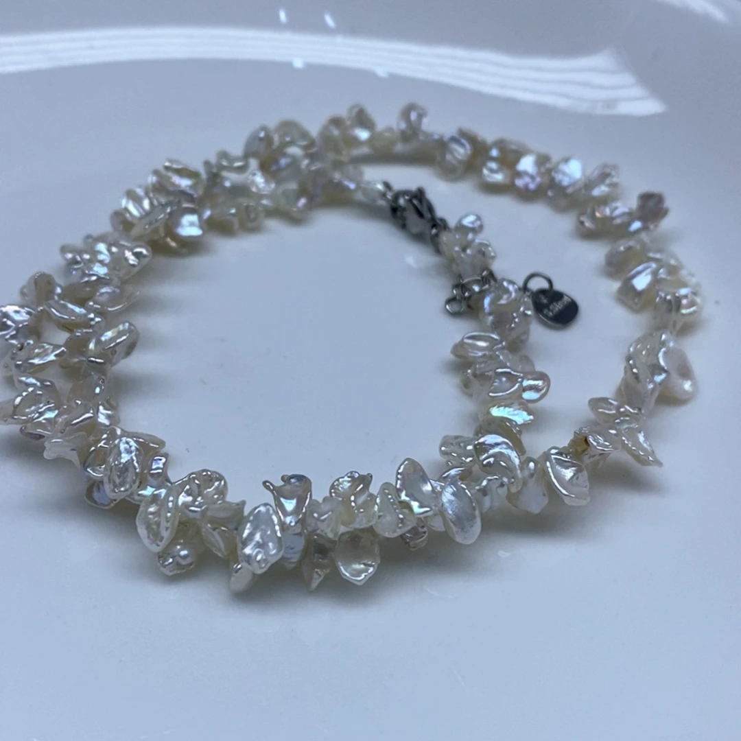 淡水珍珠未镶嵌颈饰花瓣