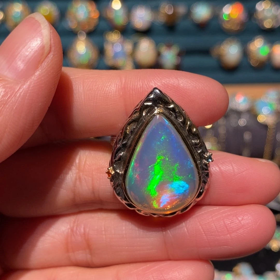 欧泊银S925镶嵌戒指