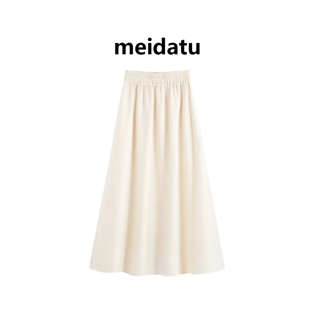 美哒兔（私享时刻）韩版垂坠感凉感透气半身裙（小个子版）CK1514-27