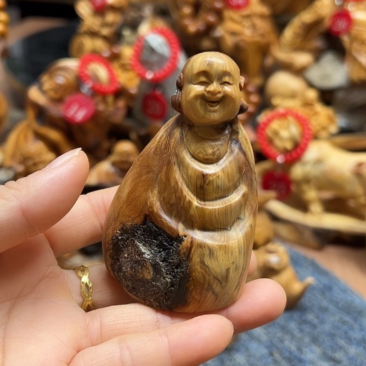 柏木太行崖柏手把摆件