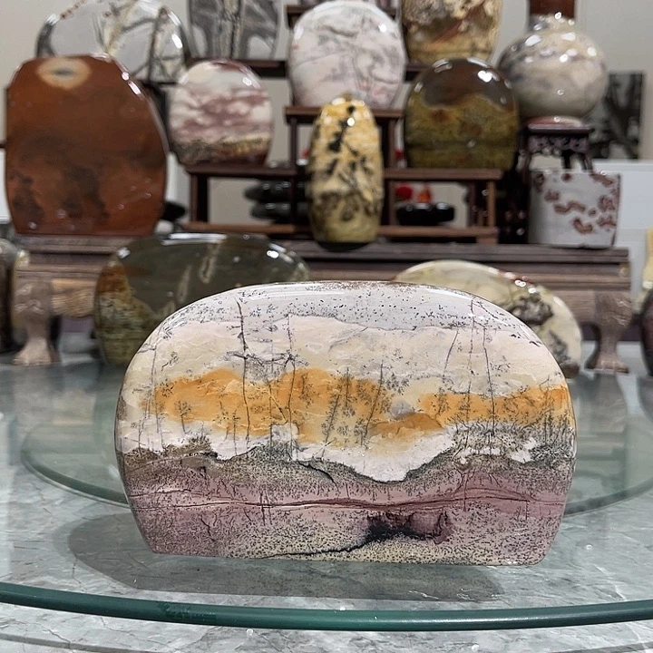 广西石天然国画石摆件