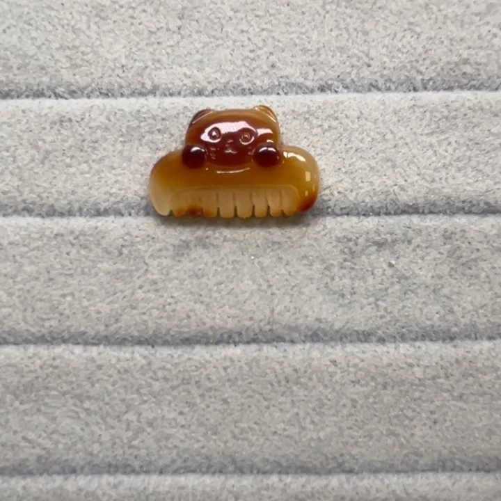 裸石琥珀未镶嵌猫*?天然蜜蜡配件