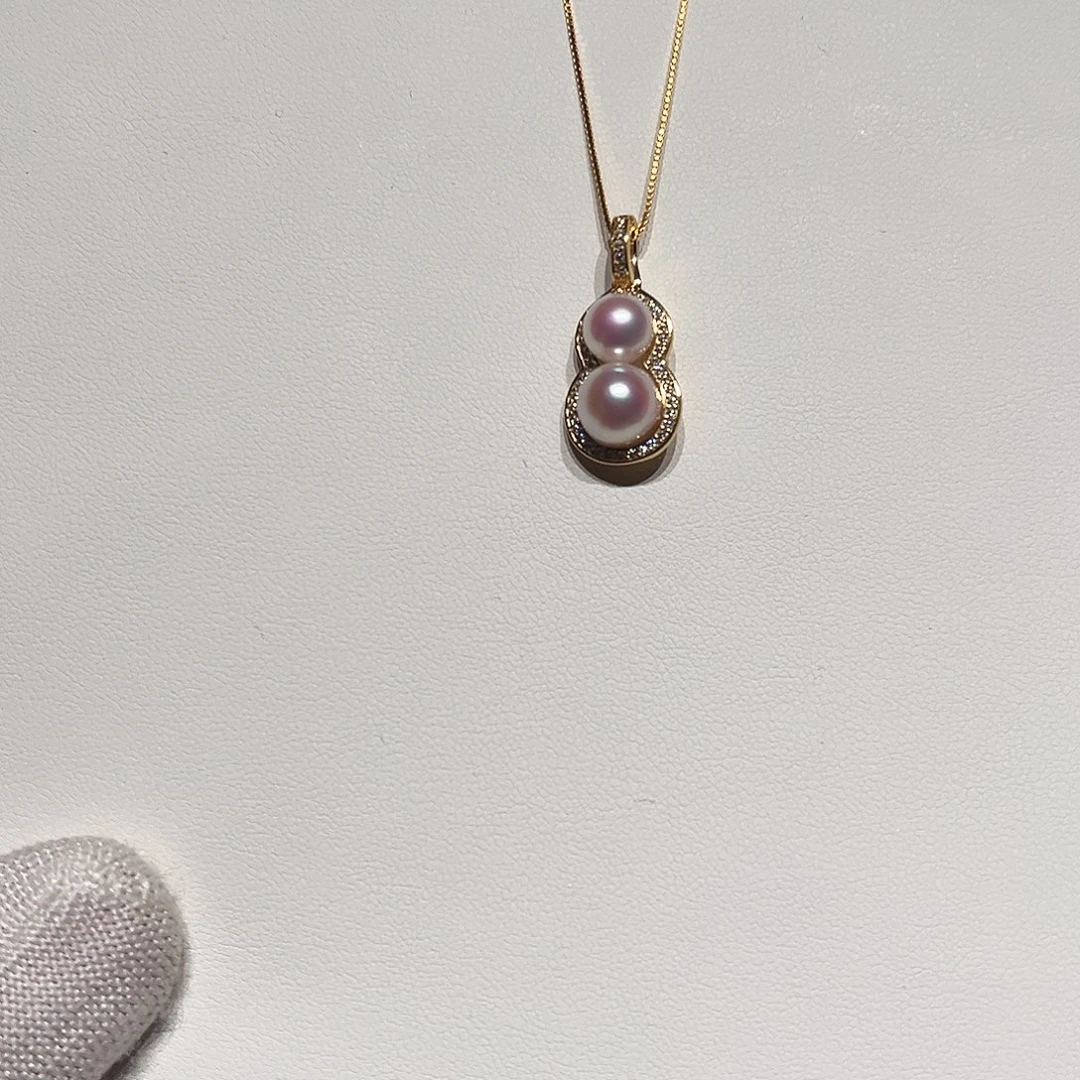 颈饰银S925镶嵌海水珍珠